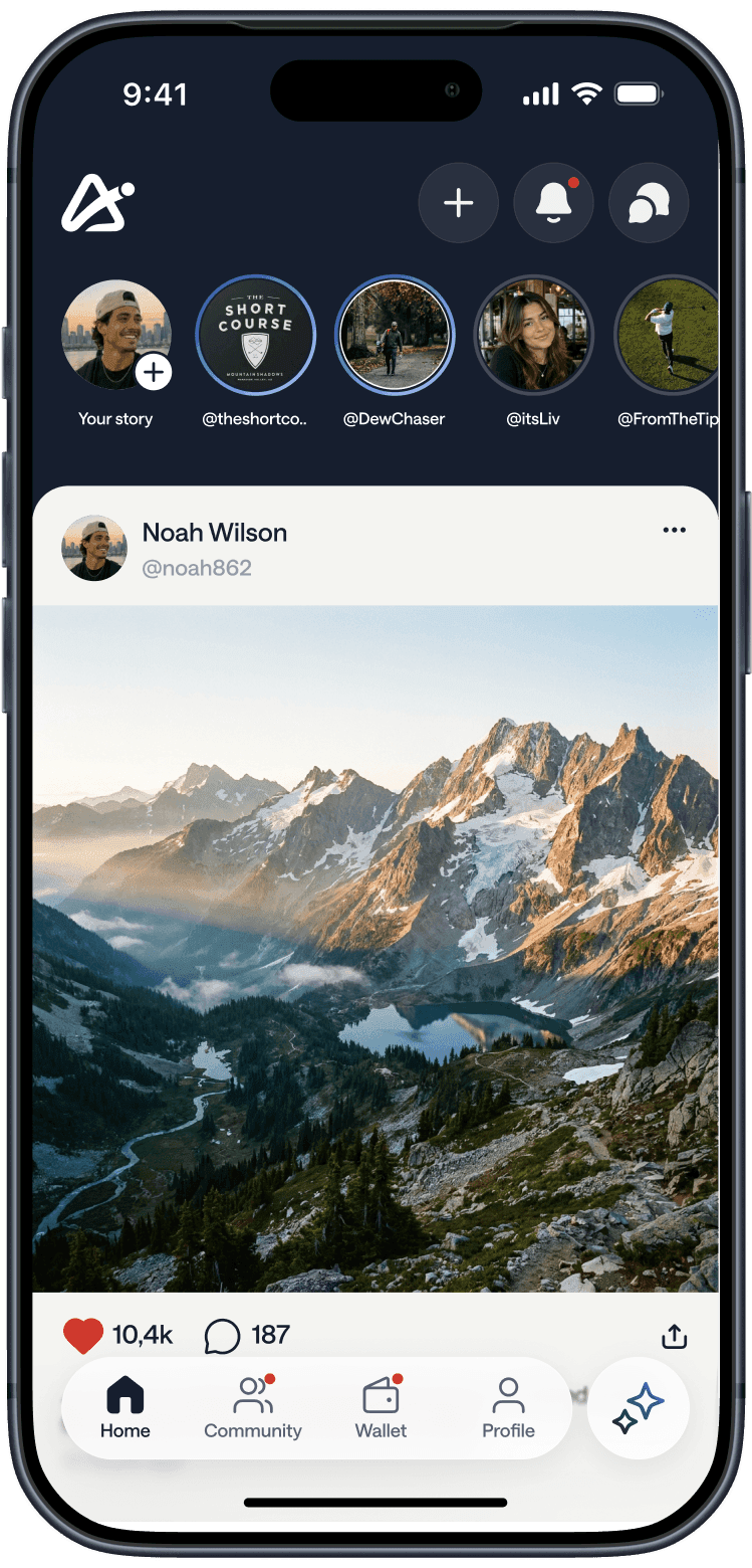 Andrew mobile app displayed on an iPhone